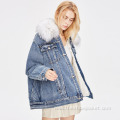 2021 Trendy Clothing Ladies Denim Parka Overcoat